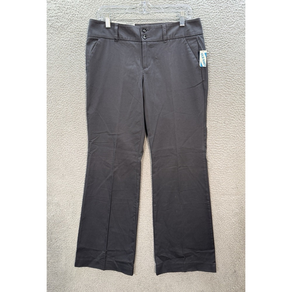 Old Navy Pants Womens 10 Gray Mid Rise Stretch Trousers Careerwear‎ Preppy NEW